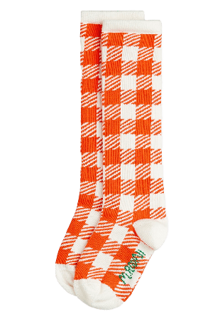 Mini Rodini Gingham Knästrumpor Strumpor Unisex Röd 24/27