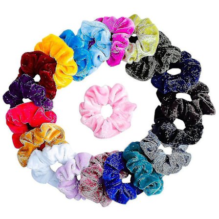 Hår Scrunchie Hår Tilbehør Til Piger Elastisk Hårbånd Multifarvet