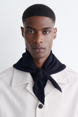 COS Männer Schal Aus Merinowolle in Blau