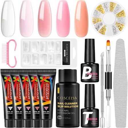 Färg Semi-permanenta naglar kit naglar