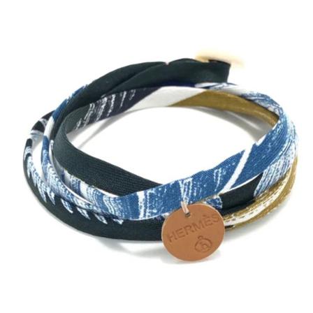 Hermès Vintage Pre-owned Silke armband blå, Dam Vintage Smycken, Dam, Storlek: ONE SIZE