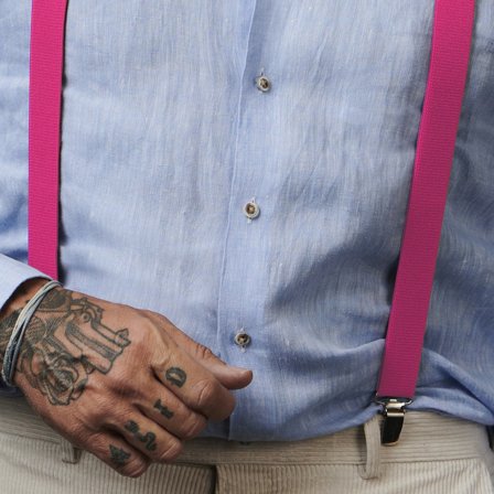 Fuchsia Slim Clip-On Suspenders for Men - Clip-on braces & suspenders