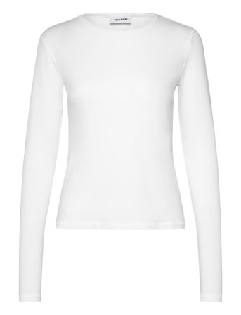 Weekday Slim Fitted Long Sleeve - White - XS