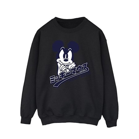 Disney Herr Mickey Mouse Japansk Sweatshirt M Svart