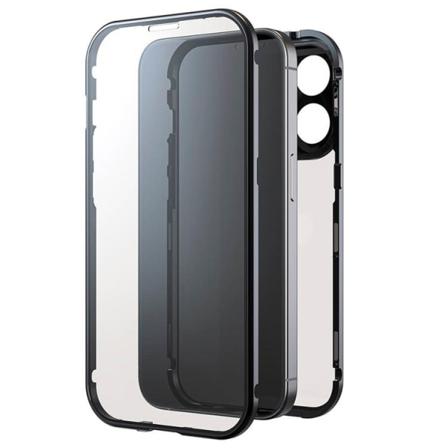 Black Rock iPhone 15 Pro -puhelinkotelo 360 astetta – musta/kirkas