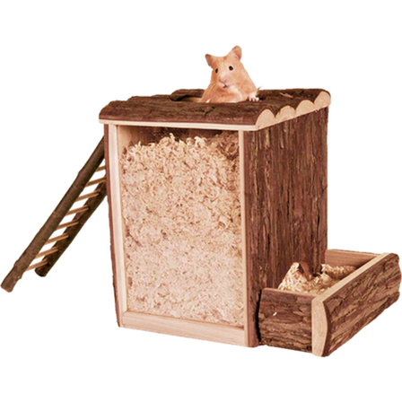 Trixie - Natural Living leke- og hyttetårn brun 25 x 24 x 20 cm - Smådyr - Hus & Burinteriør - Lekeplasser og Klatrestativer - ZOO.no