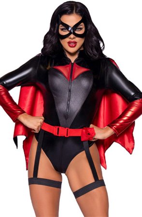 Leg Avenue Bat Woman Bodysuit M
