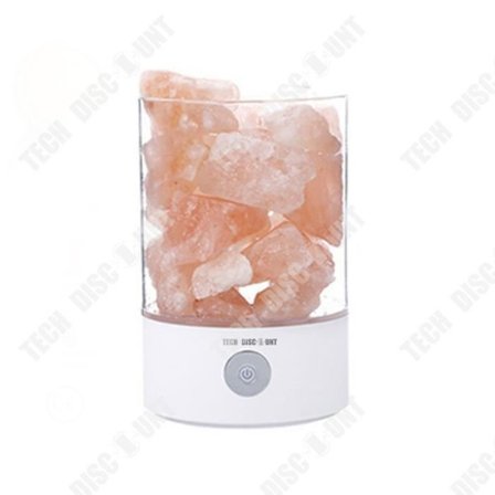 Yövalaisin - TECH DISCOUNT - LED - Himalajan suolakrystalli - Lataus USB:llä - Moderni muotoilu