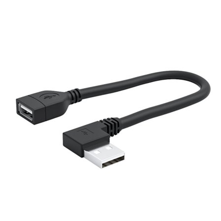 USB 2.0 hane till hona sladd Kabel USB 2.0 förlängningskabel Dataöverföringslinje 90° vinklad rak/armbågs USB kontaktsladd