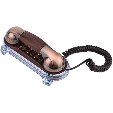 Vintage veggmonterte telefoner, retro mote kablede fasttelefoner bakgrunnsbelysning for hjem/hotell