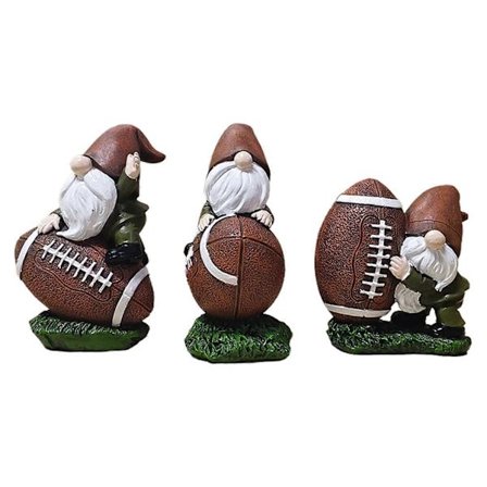 Julehave Rugby Nisse Figur Holdbart Harpiks Materiale Mini Ornamenter