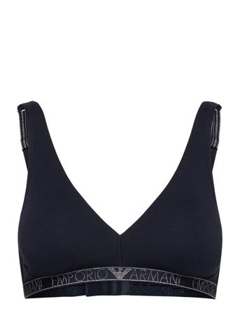Ladies Knitted Padded Triangle Bra Lingerie Bras & Tops Padded Bras Marineblå Emporio Armani*Betinget Tilbud