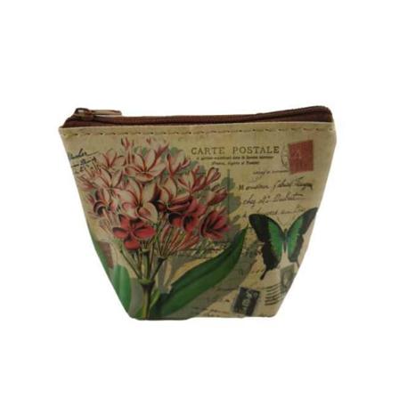 Plånbok Mini , Nyckelfodral, Myntbörs, Fjäril Blomma