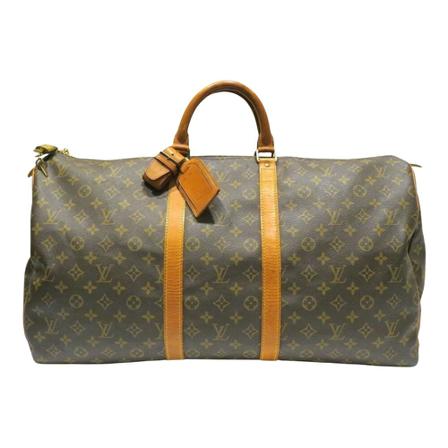 Louis Vuitton Vintage Pre-owned Keepall 55 Monogram Tas , Bruin , Dames , Maat: ONE Size Vintage Tassen