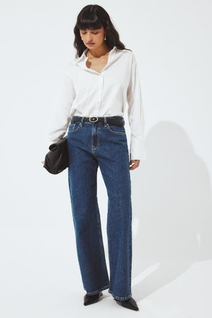 NA-KD Bridge jean taille haute évasé - Jeans flared - Bleu - EU 42