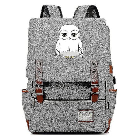 Verktygsväska 1. Harry Potter Owl Tonåringar Skolväska USB Fritidsryggsäck