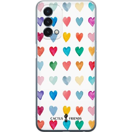 Yhteensopiva Puhelinkuori OnePlus OnePlus Nord N200 5G Cactus and Friends - Watercolor Love Grid