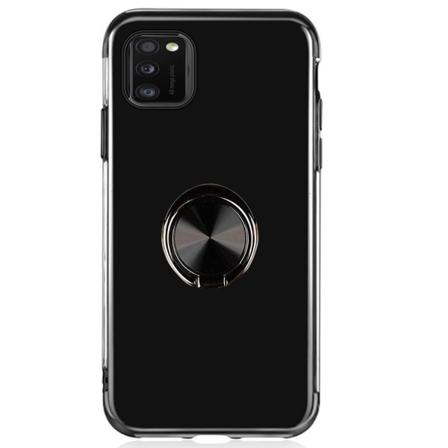 Samsung Galaxy A41 - Praktisk beskyttelsescover med ringholder Svart