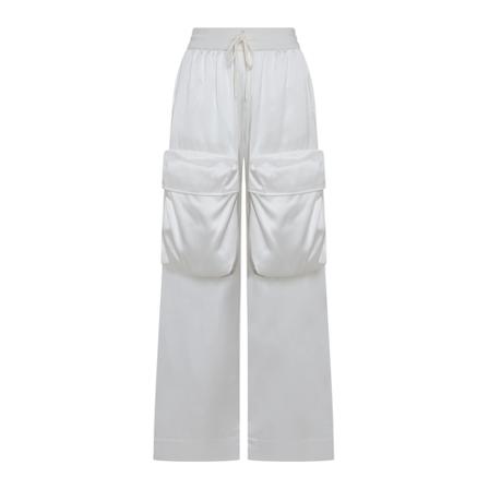 Off White, Wide Trousers Biały, Kobieta, Rozmiar: 2XS