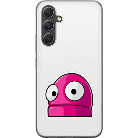 Kompatibel Mobilcover til Samsung Samsung Galaxy S24+ Rosa tegneseriefigur med store øjne i legende og humoristisk stil