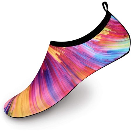 AVEKI Dame- og Herresko til Vand, Børn Barfodet Hurtigtørrende Sports Strand Svømning Slip-On Aqua Sport Sokker, Solnedgang, Størrelse:34/35