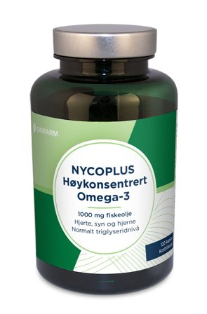 Nycoplus Høykonsentrert omega-3 1000 mg kapsler 120 stk