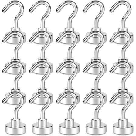 20 Pak Magnetiske Kroge, 10kg+ Stærk Magnet med Krog til