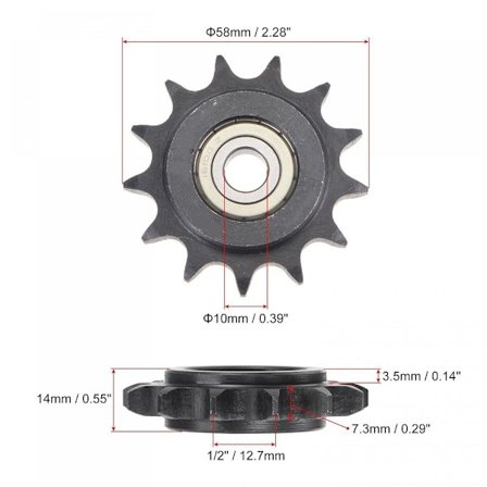 Kæde Strammehjul Konveks Strammehjul Tandhjul Strammer