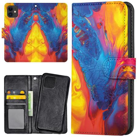 iPhone 12/12 Pro - Lompakkokotelo/Kuoret Marmori Multicolor