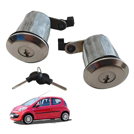 For Peugeot 107 Citroen C1 Toyota Aygo Sylinderdør lås fatning nøkkelsett 05-14