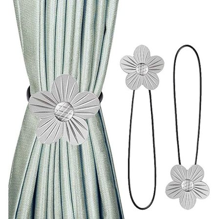 Gardinknappar, Vintage Magnetiska Gardinknappar, Hartsblomma Gardin Draperi Hållare Fönster Gardin Spänne Hållare Artistiska Gardinknappar för