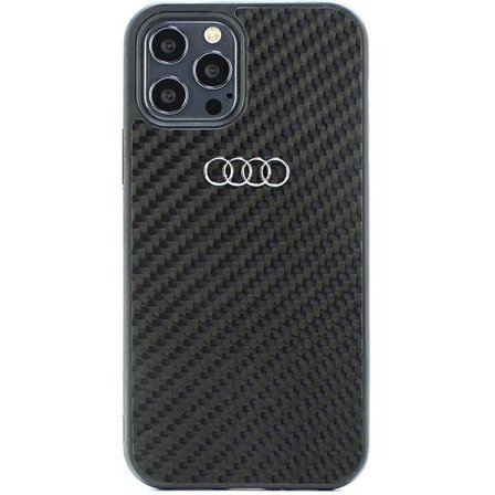 Audi Carbon Fiber iPhone 12/12 Pro 6,1" sort/sort hardcase AU-TPUPCIP12P-R8/D2-BK