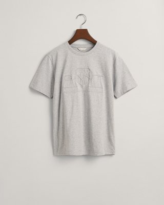 GANT - Teens Tonal Shield T-Skjorte light grey melange