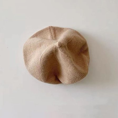 Mote e Baby Strikket Beret Hatt Ensfarget Barnas Varme Ou