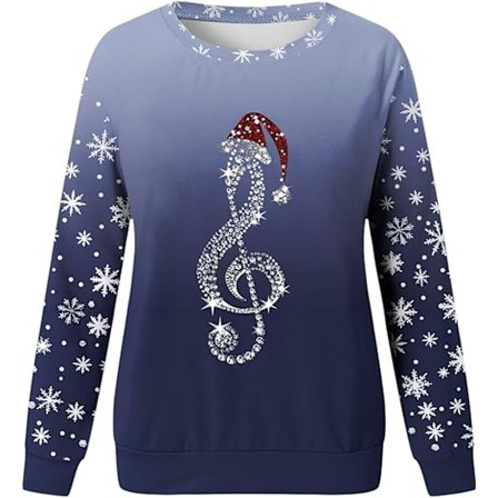 Crewneck sweatshirt, langærmet, varm vinterpullover, unisex afslappet julesweatshirt (XS størrelse)