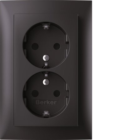 Berker S.1 Seinäpistorasia maadoitettu, 16 A 2-osainen, Kytkimet & pistorasiat