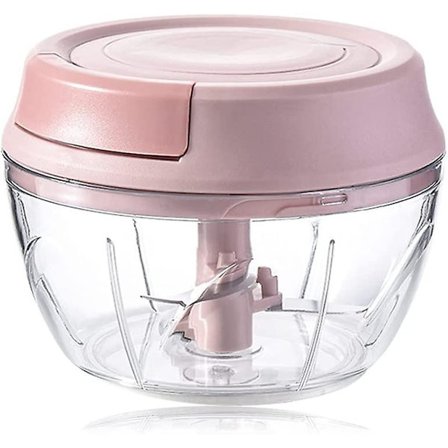 Manuell mathakker, enkel å trekke matprosessor, grønnsaksskjærer, blender for frukt/babymat/grønnsaker