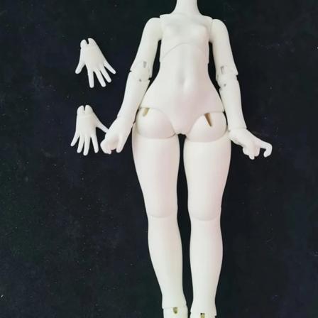 1/6 Bjd Doll's Accessories Famale Body med S Neck Resin Vit/ Rosa Skin Doll Body Girls Drss Up Toy White Skin