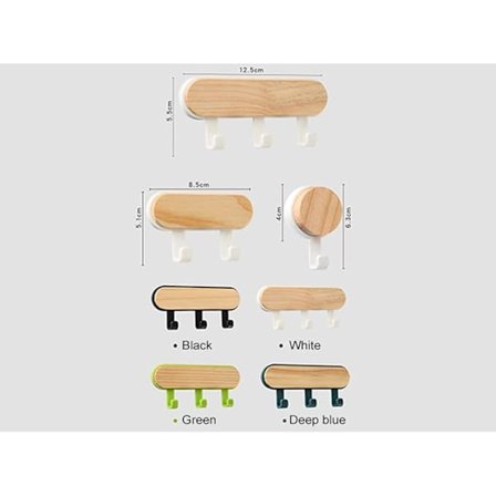 1. Træknager Selvklæbende bøjler Husholdningsopbevaring Tilbehør Nøgler Tøjstativ Krog, C