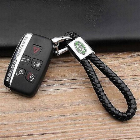 Läder bil logo bil nyckelring nyckel kedja för land rover defender range rover