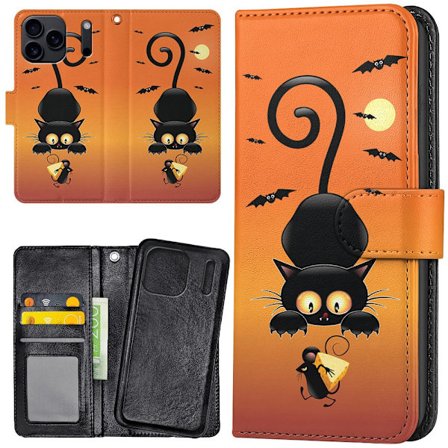 iPhone 17 Pro Max - Plånboksfodral/Skal Katt och Mus