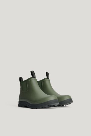 Tretorn Terrain Low Neo — Rubber Boot Men/Women — Green | Vêtements d’extérieur, bottes en caoutchouc, vestes et vêtements de pluie pour femmes, 