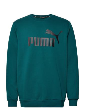 Ess Big Logo Crew Fl Sweatshirt Trøje Grøn PUMA