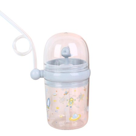 260ml Barn Barn Valvatten Spray drickskopp Tecknad dricksflaskor med sugrör