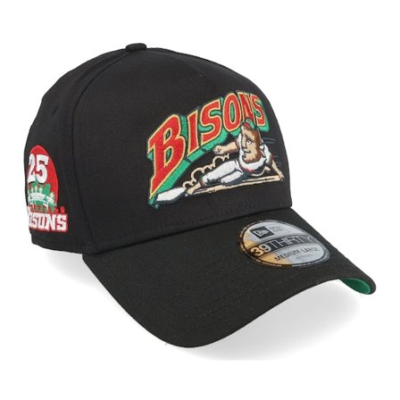 New Era - MiLB Svart flexfit Keps - Hatstore Exclusive x MILB 39THIRTY Black/Red/Green A-Frame Flexfit @ Hatstore