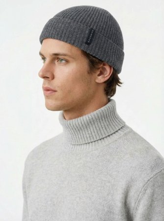 Kashmina - Herre kashmirlue "Brage" - Mørk grå