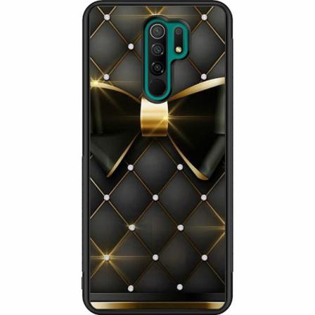 Xiaomi Redmi 9 Svart Skal Gyllene Rosett