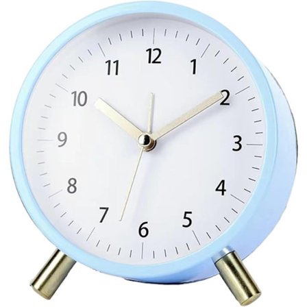 Stille Vækkeur med Natlys og baggrundsbelysning, Stille metalur – Stilrent, til soveværelse og rejser