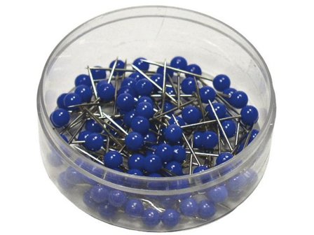 Kartnålar runda blå 100/fp - Lyreco - Kontorsmaterial - Häftstift och kartnålar - Kartnålar