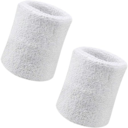 2-pakning 4-tommers Svettebånd Myke Tykke Bomullsarmbånd for Tennis Gym Fotball Basketball Løping
